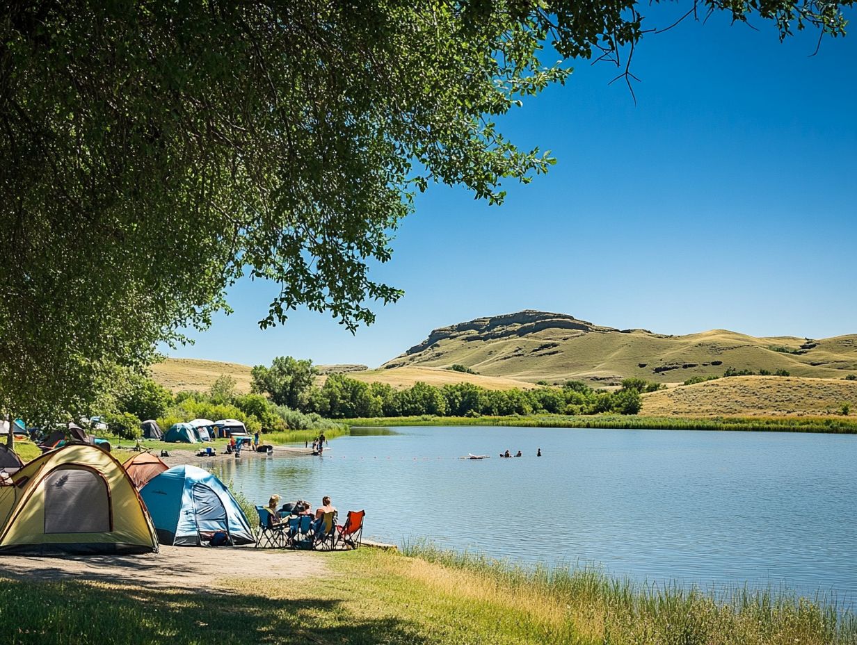 Camping at Buffalo Bill State Recreation Area