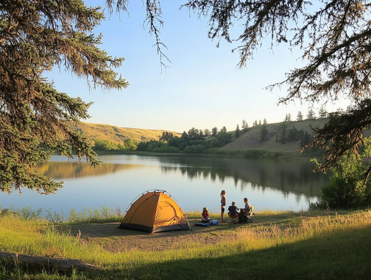 Camping at Lewis and Clark State Recreation Area