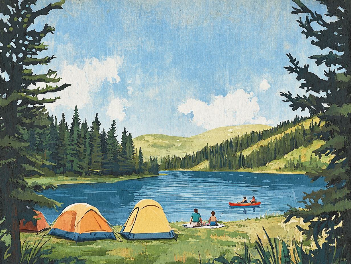 Camping at Summit Lake State Recreation Area