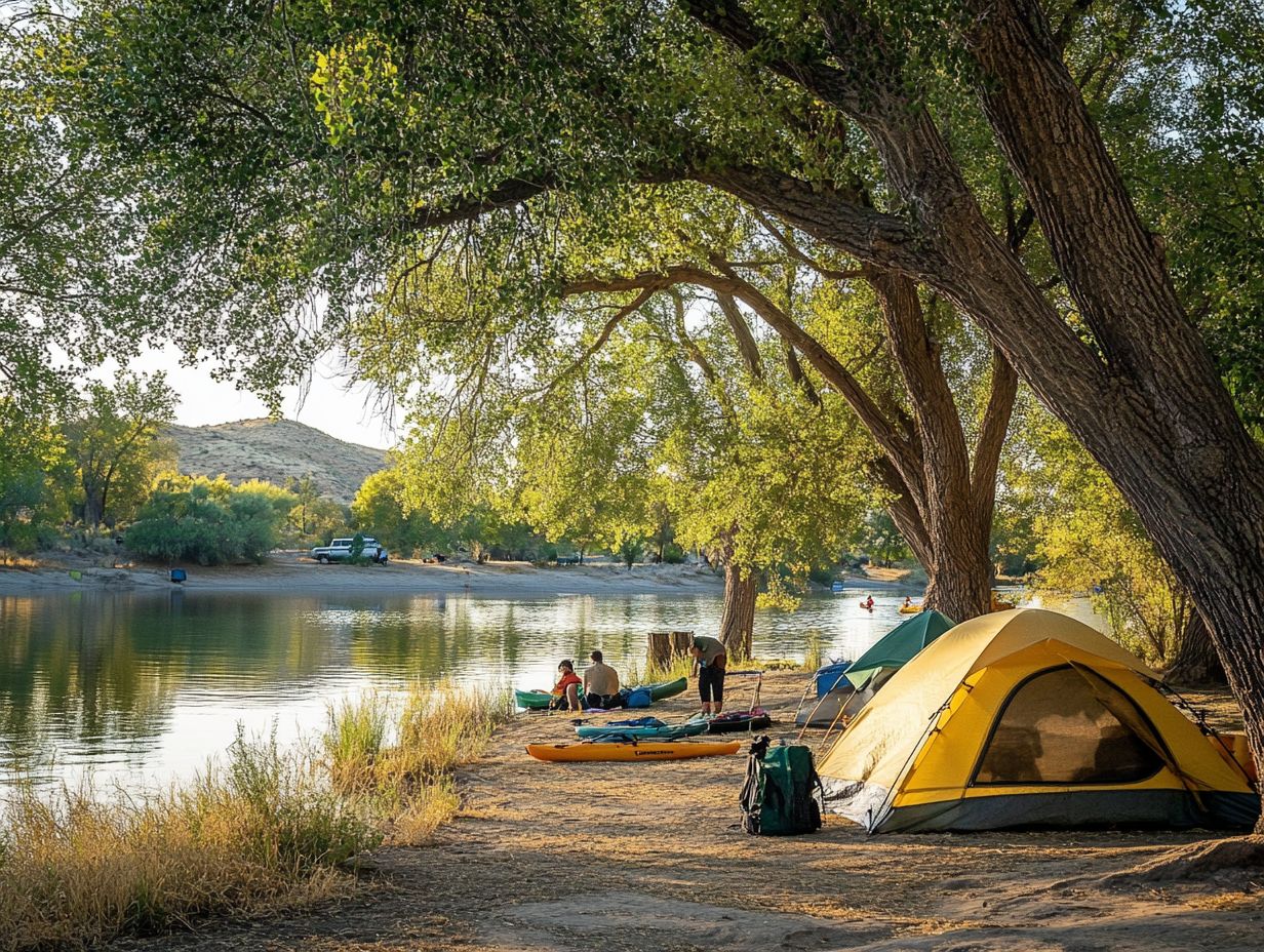 Camping at Cottonwood Lake State Recreation Area