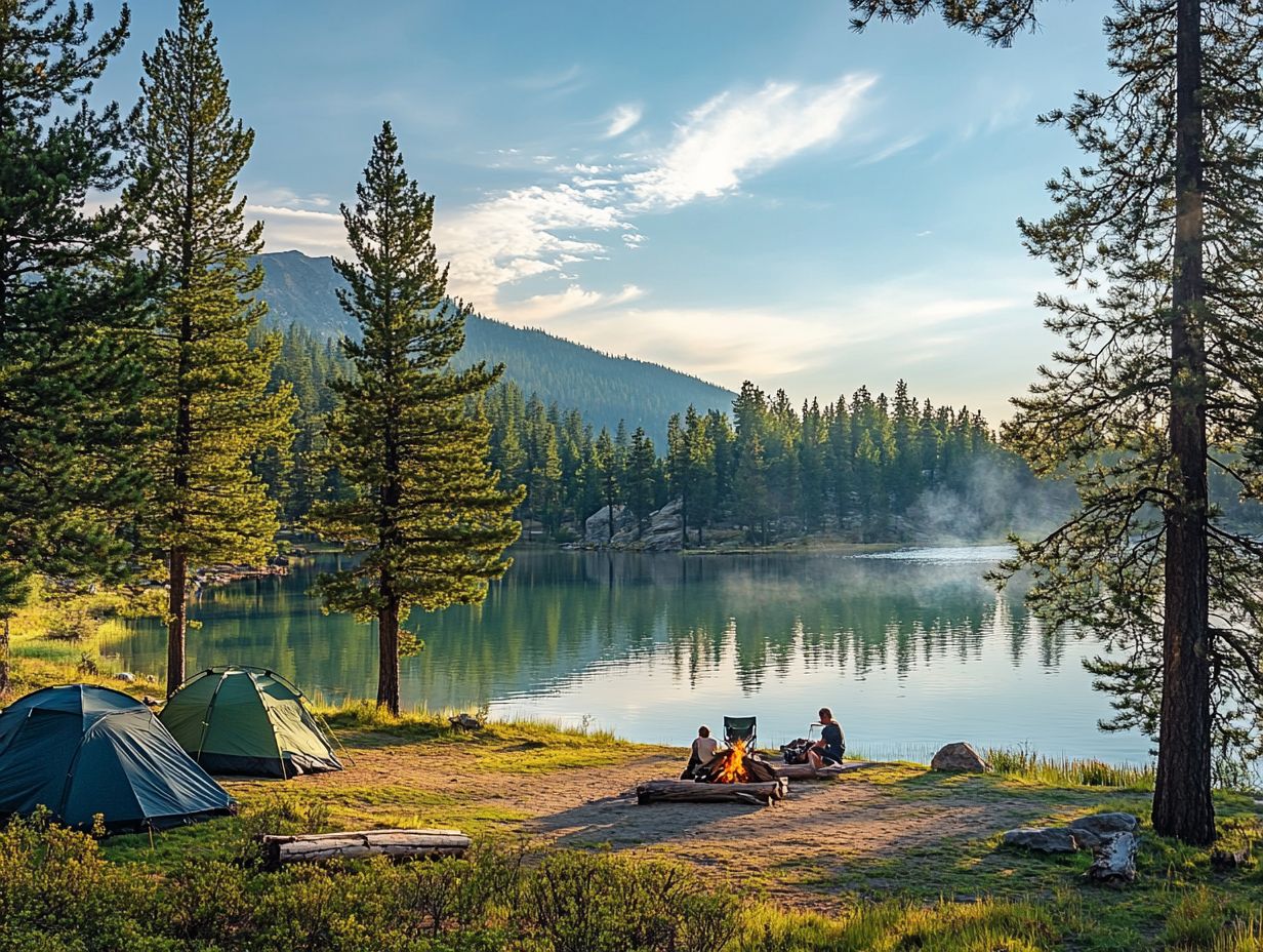 Camping at Swanson Reservoir State Recreation Area