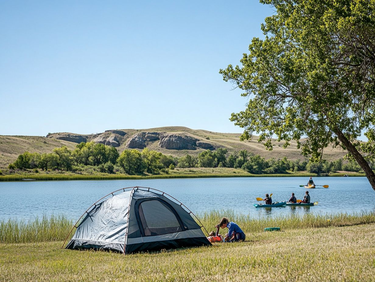 Camping at Lake Ogallala State Recreation Area