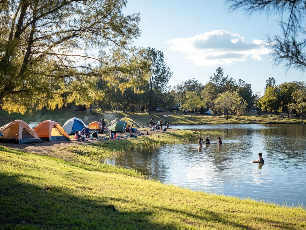 Camping at Victoria Springs State Recreation Area